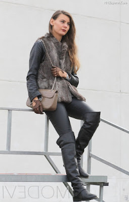 Botas con pantalones pitillos Botas con pantalones pitillos