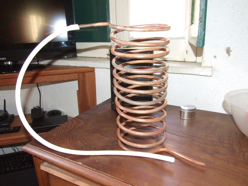 Peter's Vale Boa House in the sun A copper coil and now lets Distill