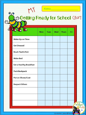 Kids Getting Ready For School Chart