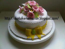 Gumpaste Flower Fondant Cake
