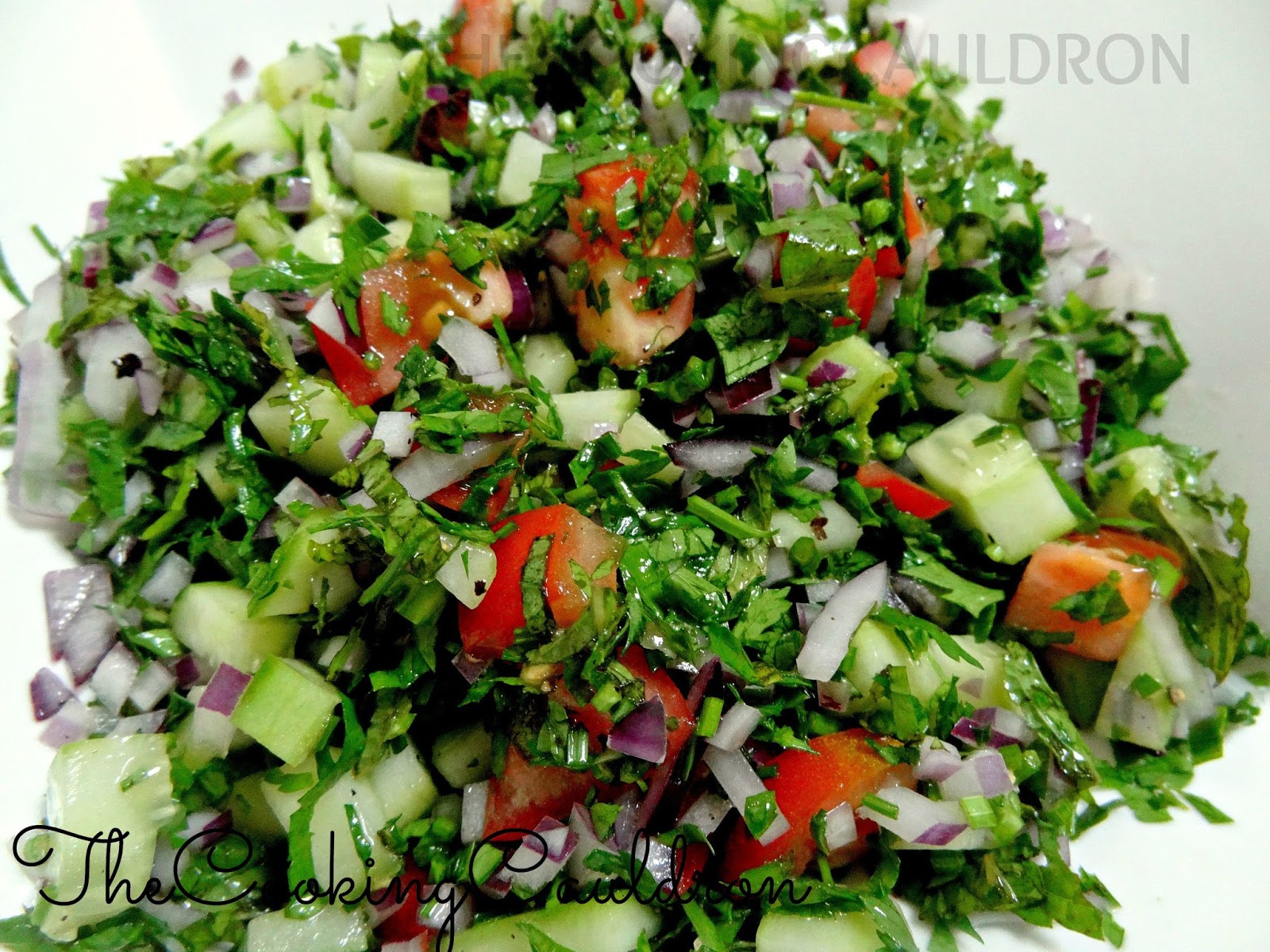 The Cooking Cauldron Arabic Salad
