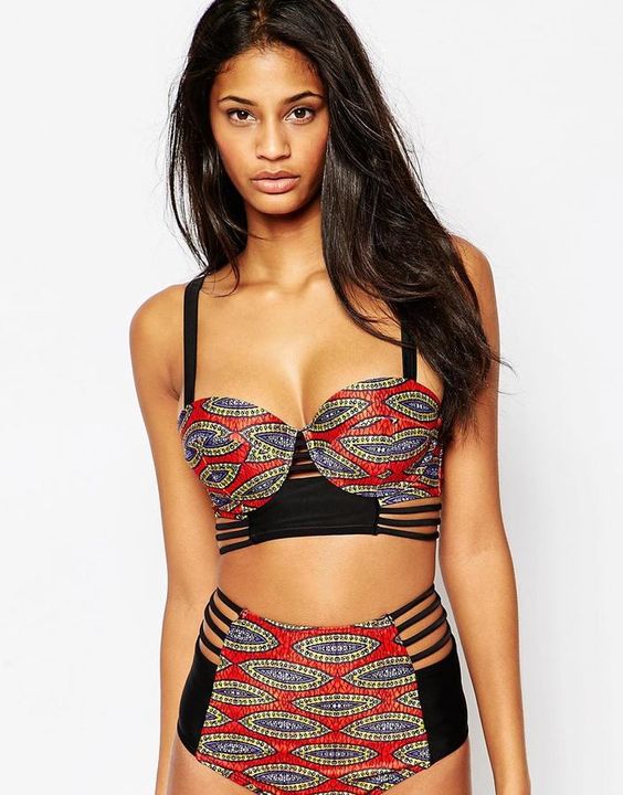 Ankara Bikini Styles And Ankara Swim Wear That Slays ankara bikini, ankara beach wears for ladies, ankara swimsuit, ankara bikini to slay in, Ankara Bikini Styles And Ankara Swim Wear That Slays