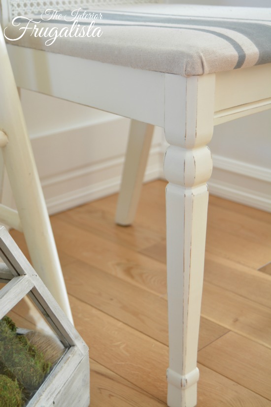 Vanilla Frosting chalk painted Farmhouse Cane Back Chairs