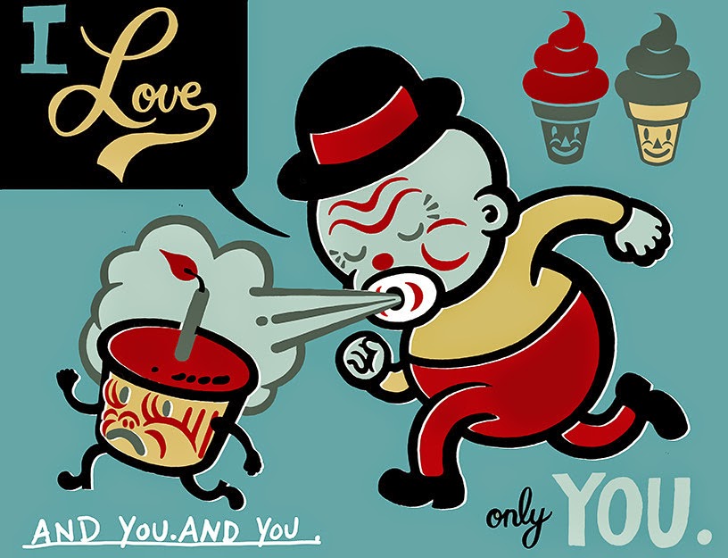 “I Love Only You” Screen Print by Gary Taxali