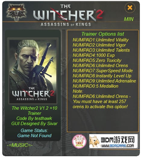 The Witcher 2: Assassins of Kings: Enhanced Edition +7 Trainer for 3.0  Download