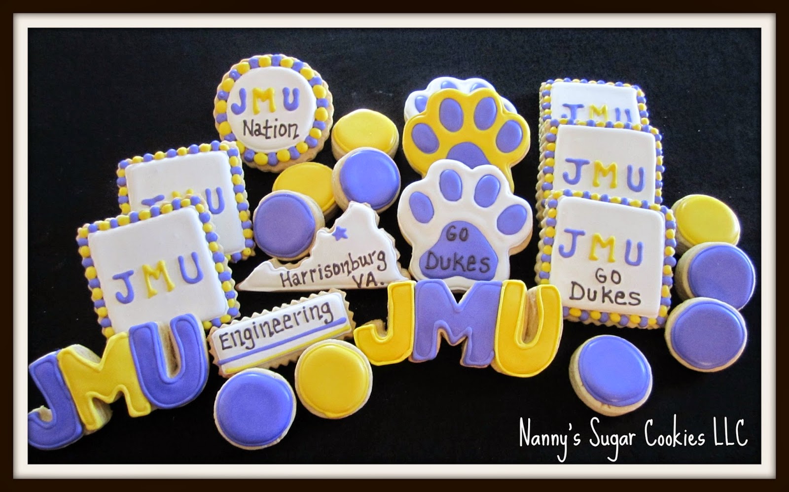 nanny s sugar cookies llc college themed cookies
