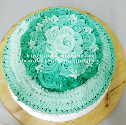 emerald cake ombre allcupcakestory tier rosette