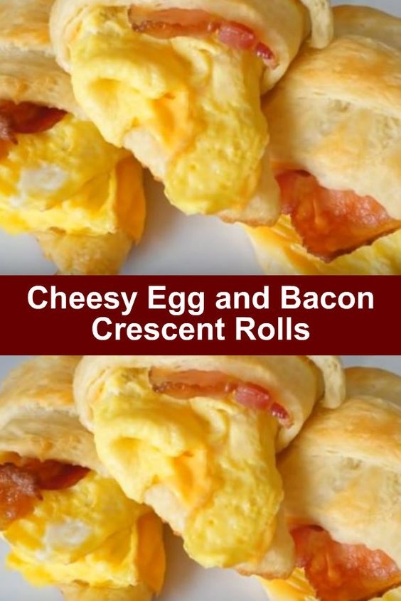 Cheesy Egg And Bacon Crescent Rolls