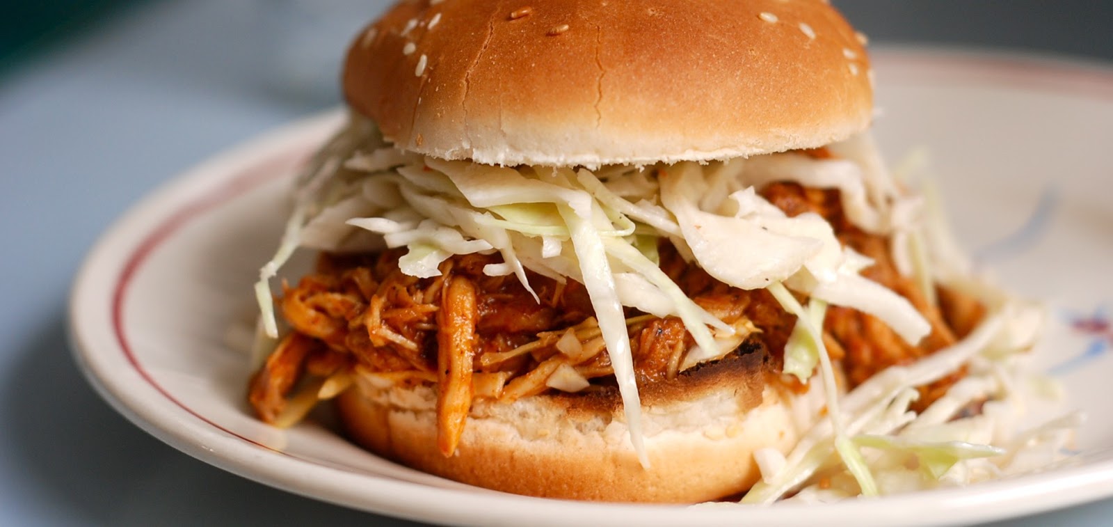 74cooking Oven Baked Skinny Shredded Barbecue Chicken Sandwiches