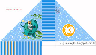 Octonautas: Invitaciones e Imprimibles para Fiestas Gratis. Para servilleteros de Octonautas para imprimir gratis.