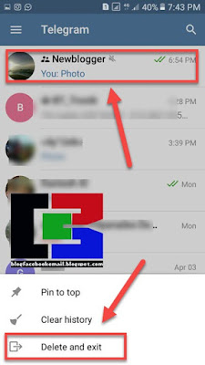 cara keluar dari grup telegram android