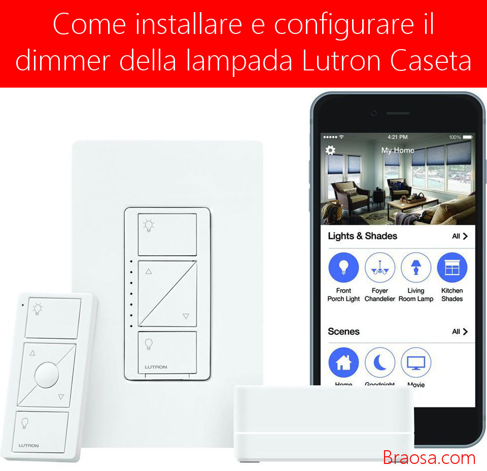 COME INSTALLARE IL DIMMER DELLA LAMPADA LUTRON CASETA