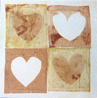 Hearts Tea Coaster Mixed Media on Wooden Canvas @The Art of Creativity Studio Mixed Media on Wooden Canvas @The Art of Creativity Studio
