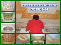 Galeri Foto Cat Motif Lis Plafon Gypsum