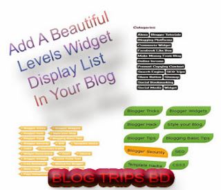 Add A Beautiful Levels Widget Display List In Your Blog