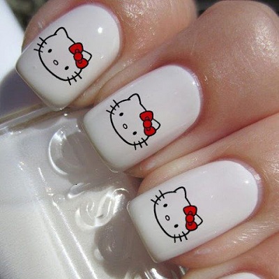 Dễ thương Hello Kitty Nail Art Design  Chuyện Nghề Nail
