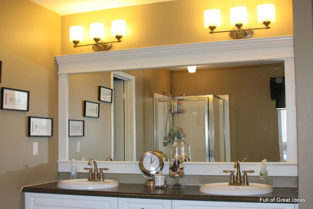 Full of Great Ideas: How to Upgrade your Builder Grade Mirror - Frame it!
