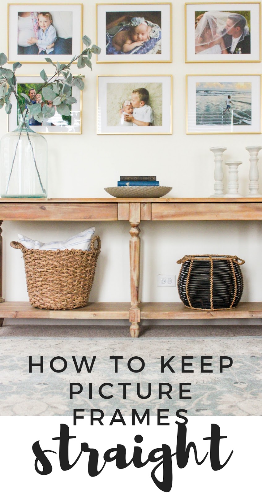 how to keep picture frames straight