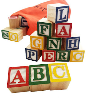  Wooden alphabet blocks 
