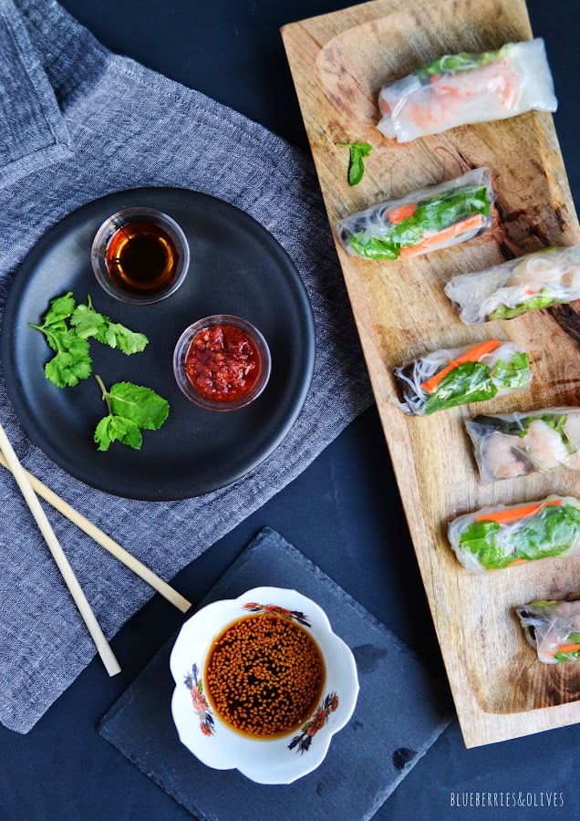 ROLLITOS FRESCOS VIETNAMITAS CON GAMBAS