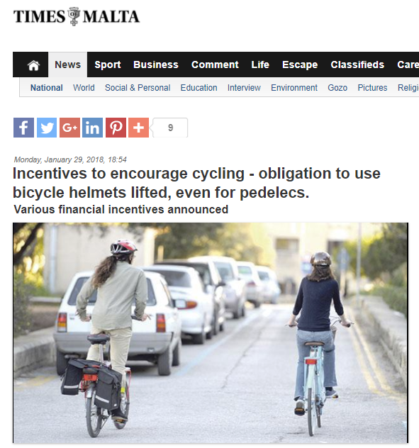 The Bike Helmet Blog Malta Repealed Bike Helmet Law as Incentive for