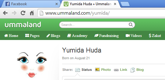 Ummaland Yumida, daftar ummaland, ummaland laman sosial islamik