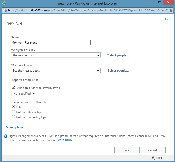 How to monitor employees emails in Office 365