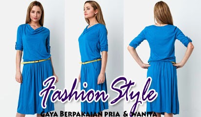 Model Midi Dress Sleeve Drapery Midi Dress With Belt by Beyounique Harga Mini Dan Midi Dress Wanita Terbaru 2015
