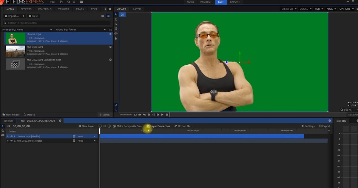 hitfilm pro chroma key