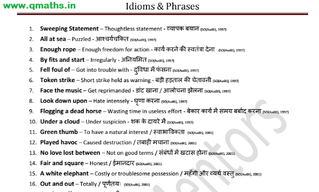 Hindi Idioms Pdf