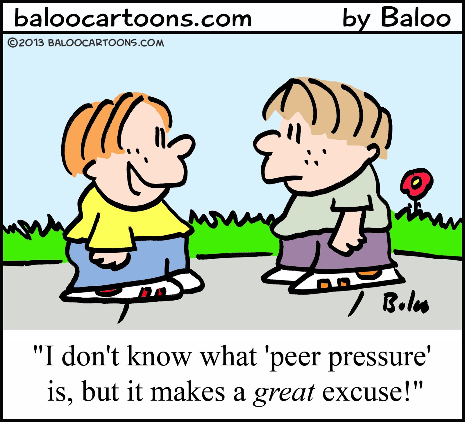 BALOO'S CARTOON BLOG: Peer Pressure cartoon
