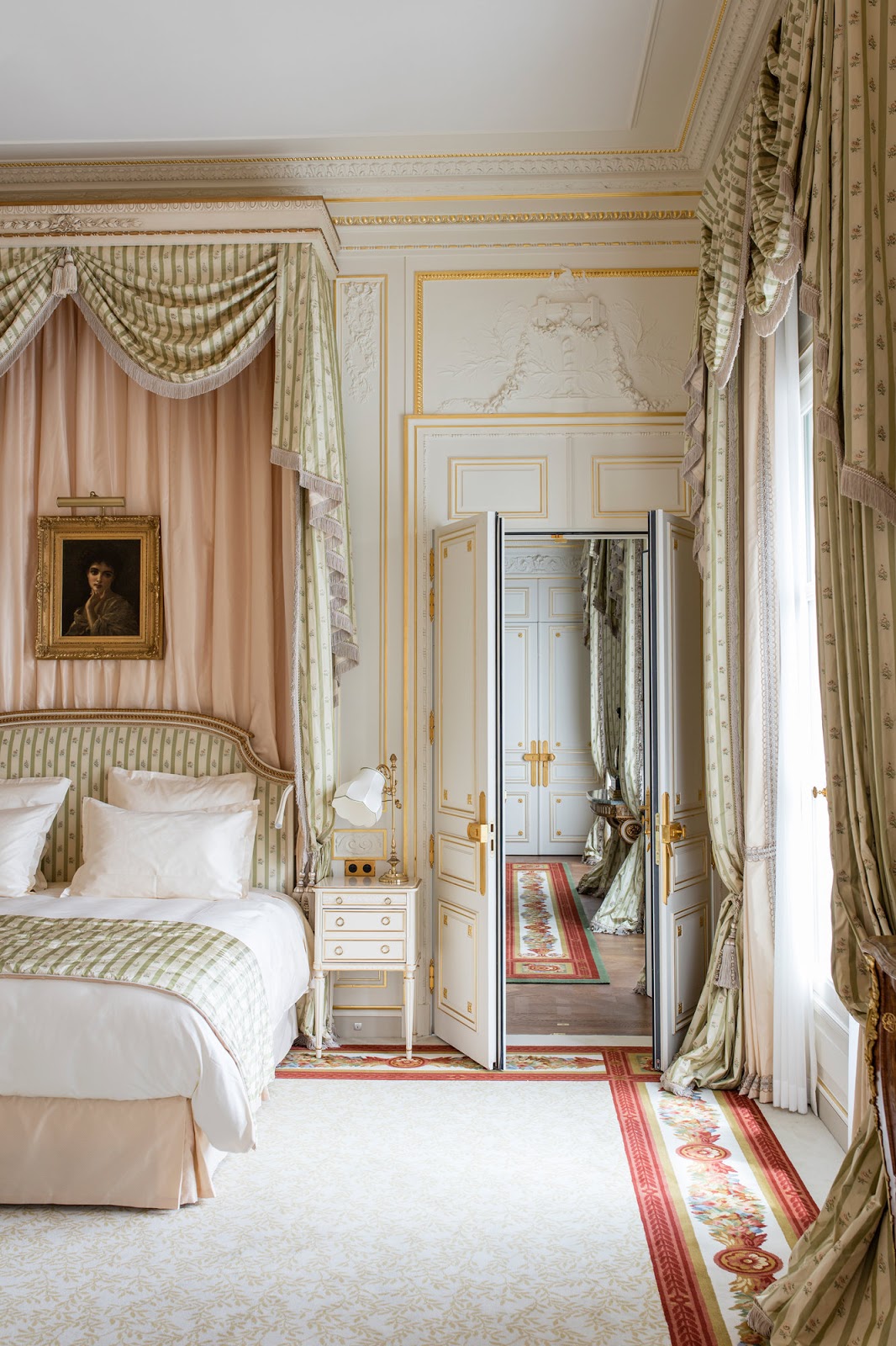Tour the renovated romantic Ritz Paris Breathtaking feminine romantic bedroom suite renovated Ritz Paris