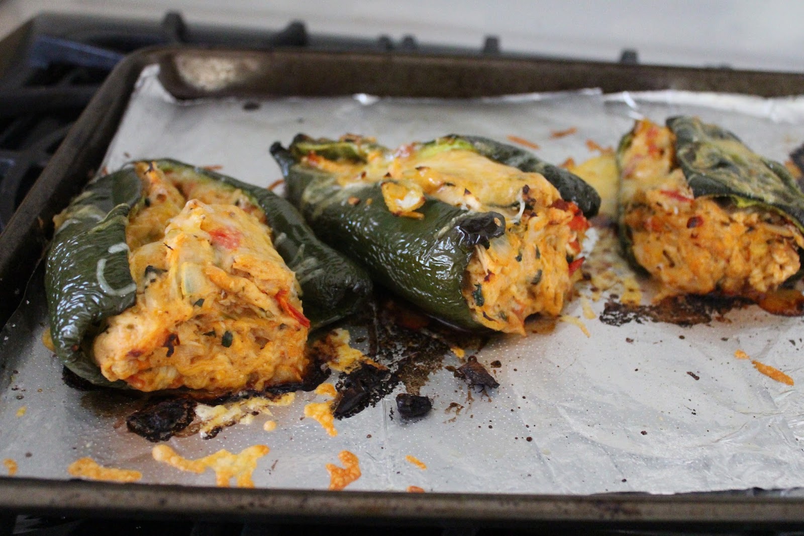 Happy Healthy Home Easy Chicken Stuffed Poblano Peppers