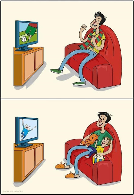 αστείες εικόνες δείχνουν πώς αλλάζει η ζωή ενός ανθρώπου μετά το γάμο