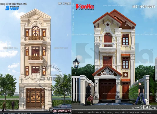 desain tampak depan rumah klasik 3 lantai