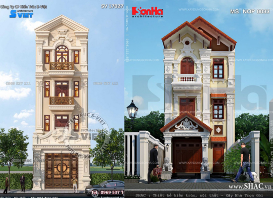 desain tampak depan rumah klasik 3 lantai