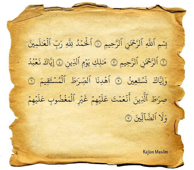 Bacaan Surat Al Fatihah Dan Terjemaahannya