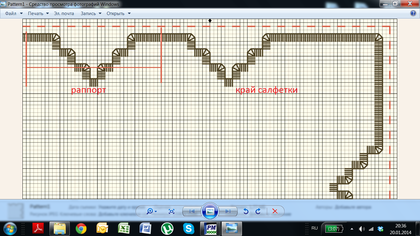 21 крестик: SAL.Как рассчитать размер салфетки.