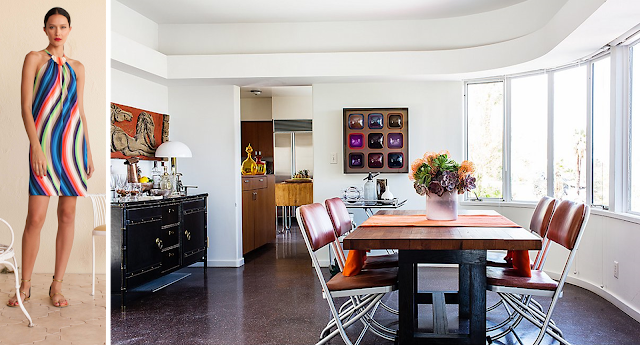 2 fashion designers’ homes pair with their NYFW collections - Trina Turk dining room BoHoHome.com @bohosusan