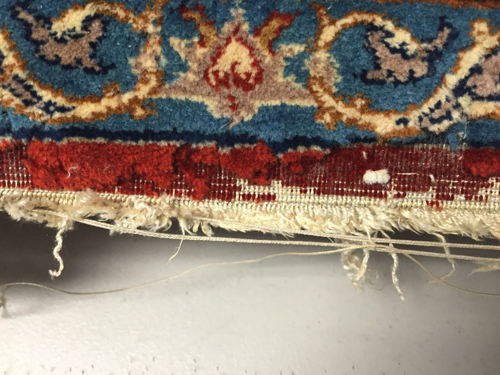 Kosker Traditional Rug Repair Isfahan Rug Project Moth Damage and