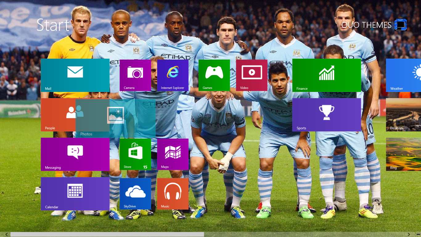 Manchester City Fc Theme For Windows 7 And 8 Ouo Themes