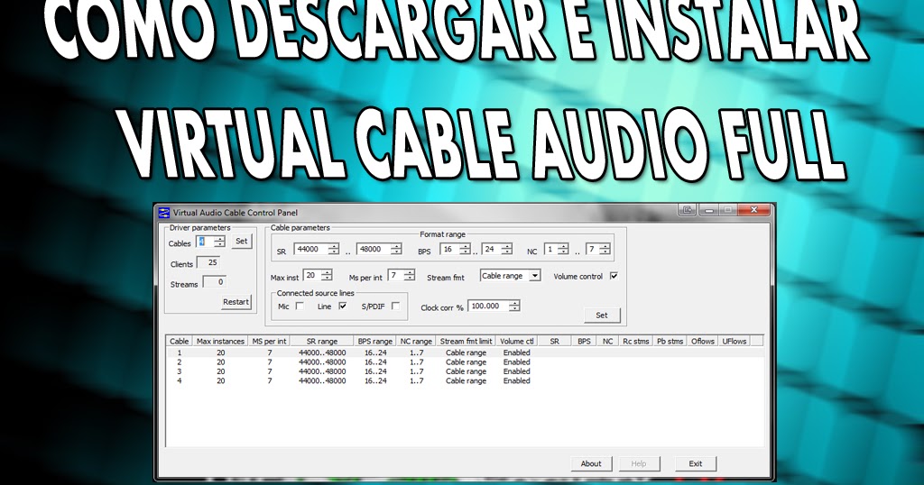 Virtual Cable Audio Descarga e Instala de una manera rápida y
