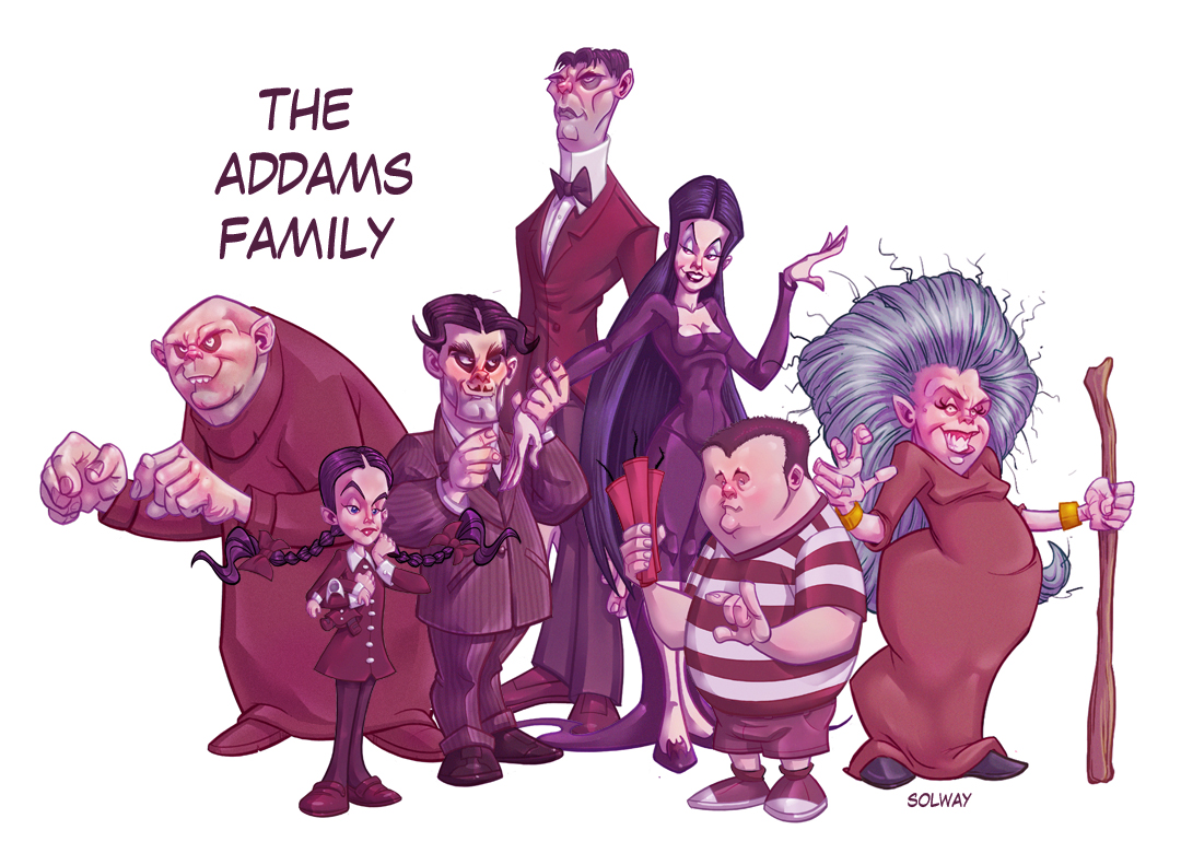 Читать комикс семейка. Семья Аддамс комикс. Семейка Аддамс персонажи арт. Семейка Аддамс комикс. Семейка Аддамс 2 персонажи.