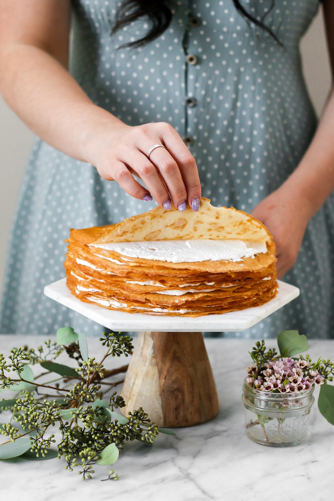 Strawberry Cheesecake Crepe Cake