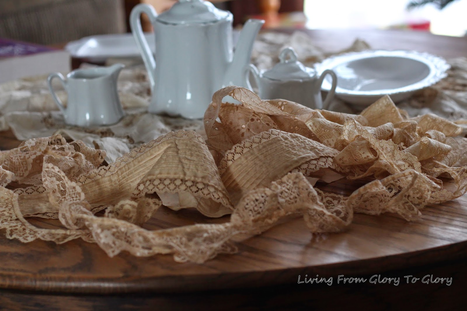 How To Tea Stain Lace