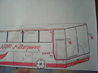 Ônibus de turismo - frente (desenho)