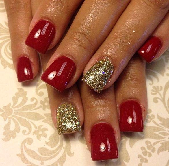 Awesome Red and Gold Nail Designs - B & G Fashion