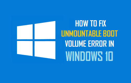 windows 10 unmountable boot volume