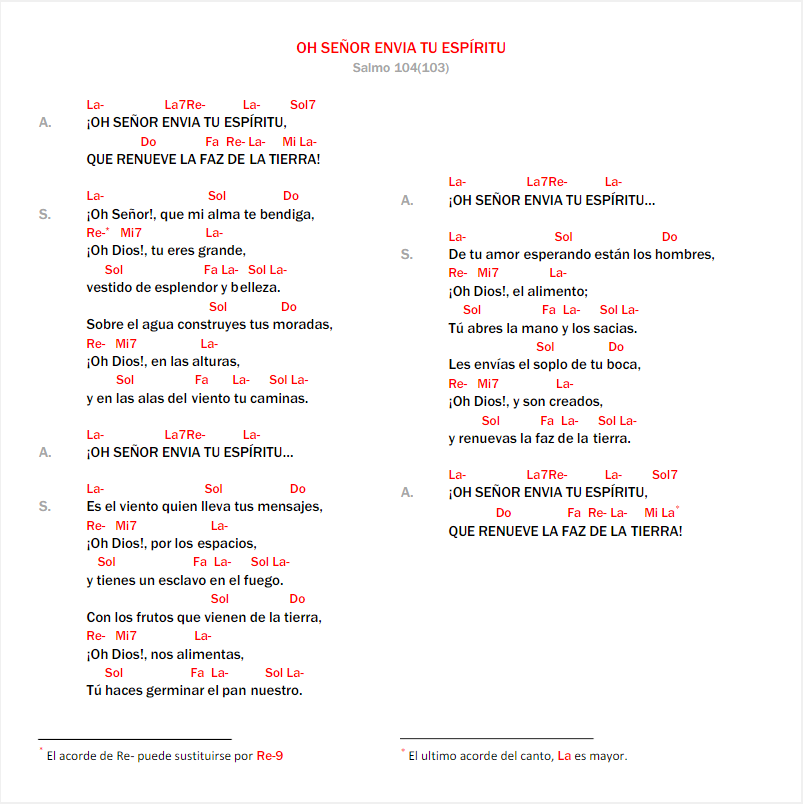 cantos del camino neocatecumenal en