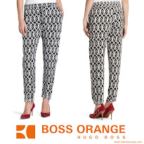 Queen Letiza Style BOSS Relaxed Trousers and HUGO BOSS Blazer and MANGO Clutch Bag